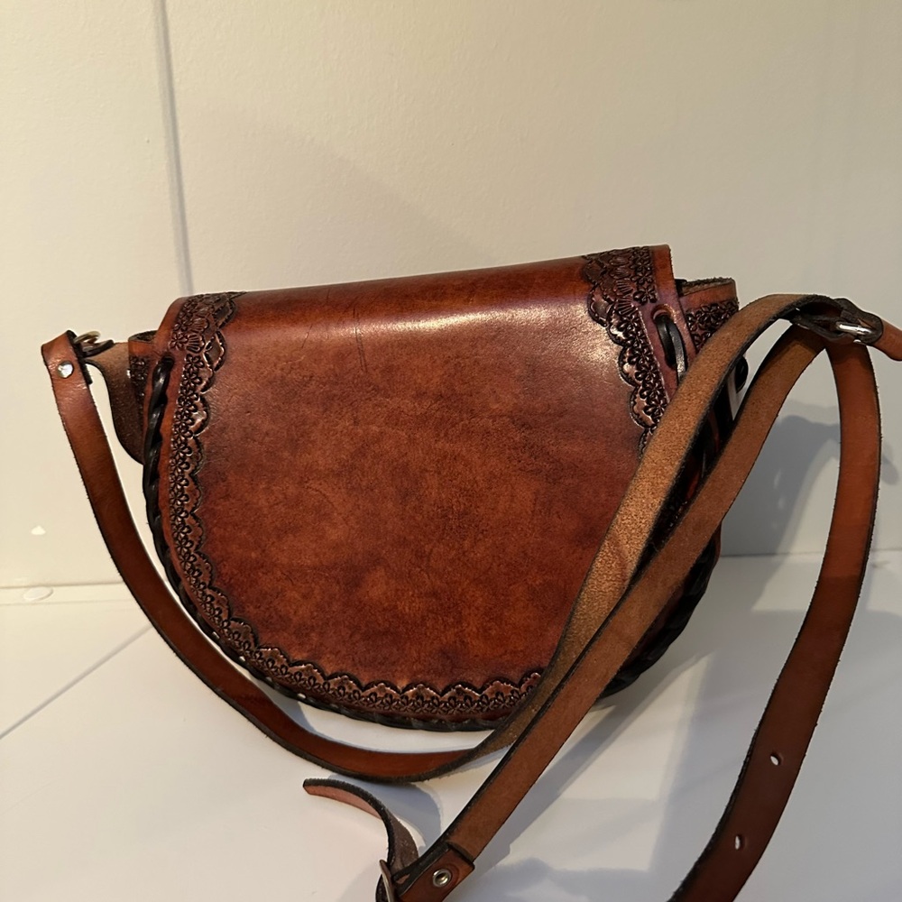 Beautiful leather hand tooled bag - Picture 6 of 7